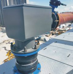 重力式水力稳压器——水力稳压器塔顶安装实物